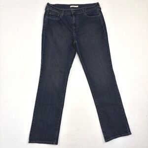 Levis 505 Straight Leg Jeans Womens 12M Dark Wash Blue Denim